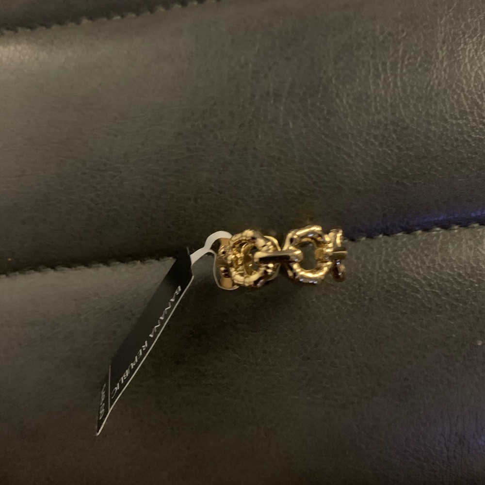 Bamboo Gold Tone Ring Sz. 5 - Picture 6 of 7